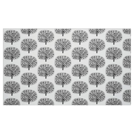 Stilisierte Blume Tree - Hellgrau Stoff (Fat Quarter (45,7 x 55,9 cm))