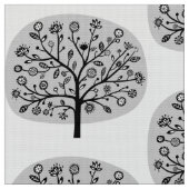 Stilisierte Blume Tree - Hellgrau Stoff (Nahaufnahme)