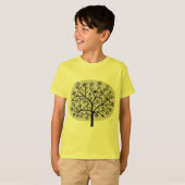 Stilisierte Blume Tree - Hellgrau T-Shirt (Vorne ganz)