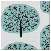 Stilisierte Blume Tree - Light Blue Green Stoff (Nahaufnahme)