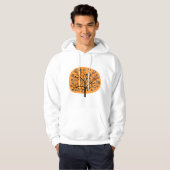 Stilisierte Blume Tree - Light Orange Hoodie (Vorne ganz)