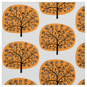 Stilisierte Blume Tree - Light Orange Stoff