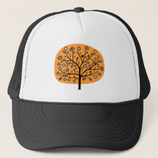 Stilisierte Blume Tree - Light Orange Truckerkappe