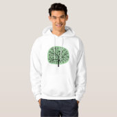 Stilisierte Blume Tree - verblasste Grün Hoodie (Vorne ganz)