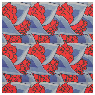 stilisierte Blume und Blätter drucken Stoff