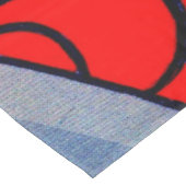 stilisierte Blume und Blätter drucken Tischdecke (Schrägansicht)