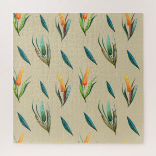 Stilisierte Blumen Eleganz: Endlose Schönheit. Puzzle