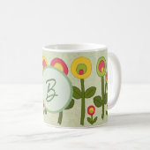 Stilisierte Blumen Kaffeetasse (VorderseiteRechts)