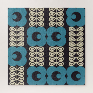 Stilisierte Blumen: Moderne Vintage-Geometrie. Puzzle