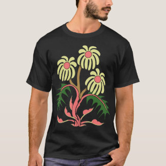 Stilisierte Blumenillustration – Elegante Naturkun T-Shirt