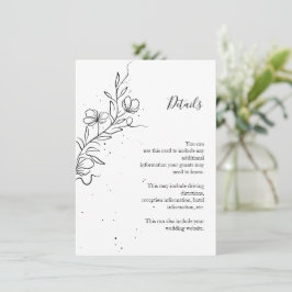 Stilisierte Blumenzweig und Farbtropfen Begleitkarte