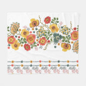 Stilisierte Blüte: Aquarell Nahtloses Design. Fleecedecke (Vorderseite (Horizontal))