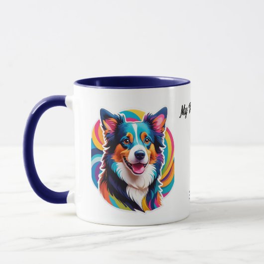Stilisierte Border Collie - Meine perfekte Brew Tasse (Links)