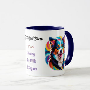 Stilisierte Border Collie - Meine perfekte Brew Tasse