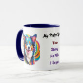 Stilisierte Border Collie - Meine perfekte Brew Tasse (Vorderseite Links)