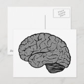 Stilisierte Brain Postcard Postkarte (Vorne/Hinten)