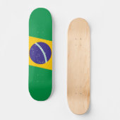 Stilisierte Brasilienflagge Skateboard (Vorderseite)