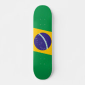 Stilisierte Brasilienflagge Skateboard (Vorne)