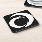 Stilisierte Buchstaben "A" Monogram Art Getränkeuntersetzer (Linke Seite)