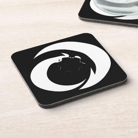 Stilisierte Buchstaben "A" Monogram Art Getränkeuntersetzer (Linke Seite)