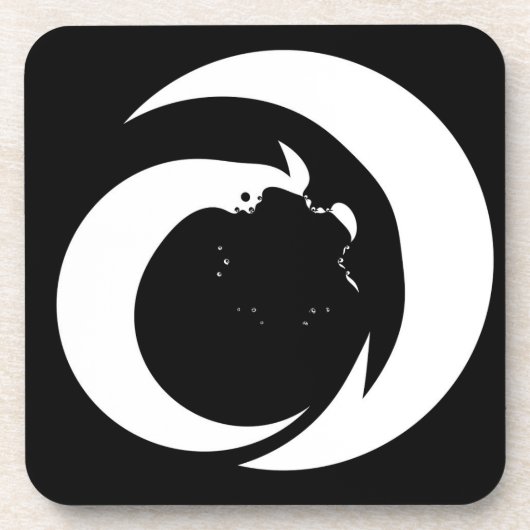 Stilisierte Buchstaben "A" Monogram Art Getränkeuntersetzer (Vorderseite)