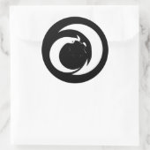 Stilisierte Buchstaben "A" Monogram Art Runder Aufkleber (Tasche)