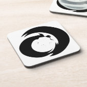 Stilisierte Buchstaben "A" Monogram Moderne Kunst Getränkeuntersetzer (Linke Seite)