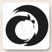 Stilisierte Buchstaben "A" Monogram Moderne Kunst Getränkeuntersetzer (Vorderseite)