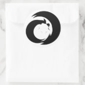 Stilisierte Buchstaben "A" Monogram Moderne Kunst Runder Aufkleber (Tasche)