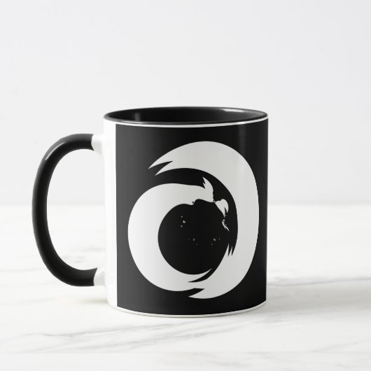 Stilisierte Buchstaben "A" Monogram Moderne Kunst Tasse (Links)