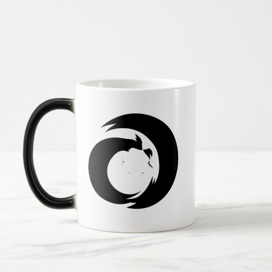 Stilisierte Buchstaben "A" Monogram Moderne Kunst Verwandlungstasse (Links)