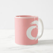 Stilisierte Buchstaben "A" Monogram Moderne Kunst Zweifarbige Tasse (VorderseiteRechts)