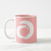 Stilisierte Buchstaben "A" Monogram Moderne Kunst Zweifarbige Tasse (Links)