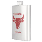 Stilisierte Bull-individuelle Name- und Textflasch Flachmann (Links)