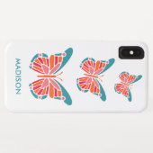Stilisierte Butterfly-individuelle Name Case-Mate iPhone Hülle (Rückseite (Horizontal))