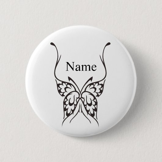 Stilisierte Butterfly Tattoo Thunder_Cove Button (Vorderseite)