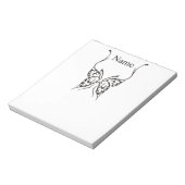 Stilisierte Butterfly Tattoo Thunder_Cove Notizblock (Rotiert)