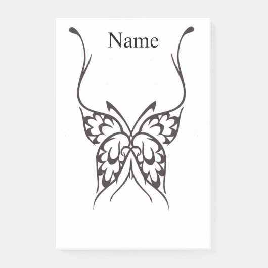 Stilisierte Butterfly Tattoo Thunder_Cove Post-it Klebezettel (Vorderseite)