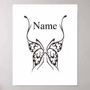 Stilisierte Butterfly Tattoo Thunder_Cove Poster