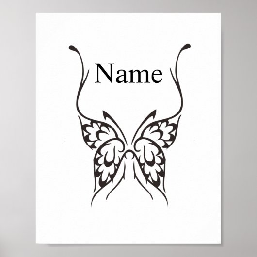 Stilisierte Butterfly Tattoo Thunder_Cove Poster (Vorne)