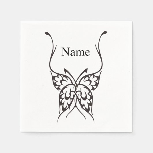 Stilisierte Butterfly Tattoo Thunder_Cove Serviette (Vorderseite)