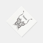 Stilisierte Butterfly Tattoo Thunder_Cove Serviette (Ecke)