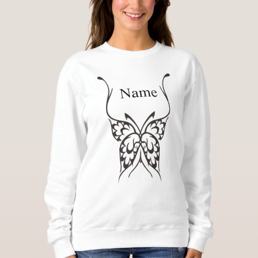 Stilisierte Butterfly Tattoo Thunder_Cove Sweatshirt (Vorderseite)