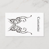 Stilisierte Butterfly Tattoo Thunder_Cove  Visitenkarte (Rückseite)