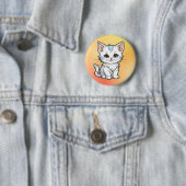 Stilisierte Cat Cartoon Line Art Design-52316 Button (Beispiel)