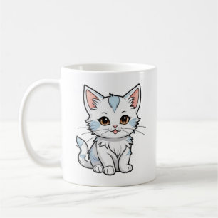 Stilisierte Cat Cartoon Line Art Design-52316 Kaffeetasse