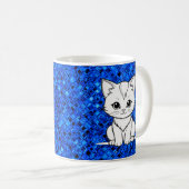 Stilisierte Cat Kitten Line Art Design-52315 Kaffeetasse (VorderseiteRechts)