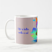 Stilisierte coole Katze Kaffeetasse (Links)