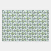 Stilisierte Darstellung beliebter Pflanze in Innen Geschenkpapier Set (Vorderseite 3)