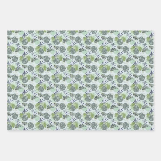 Stilisierte Darstellung beliebter Pflanze in Innen Geschenkpapier Set (Vorderseite 3)